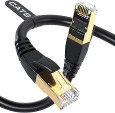 DbillionDa Cat8 Ethernet Cable, Outdoor&Indoor, 6FT Heavy Duty High Speed 26AWG, 2000Mhz with Gold Plated RJ45 Connector, Weatherproof SFTP UV Resistant for Router, Modem, PC, Gaming